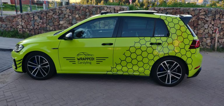 Full carwrap Volkswagen Golf GTE (Toxic Green)